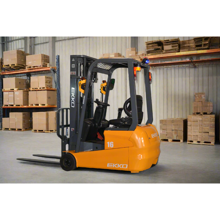 3-Wheel Lithium Forklift | 3500 lbs | 189"Lift | EKKO EK16A-189LI