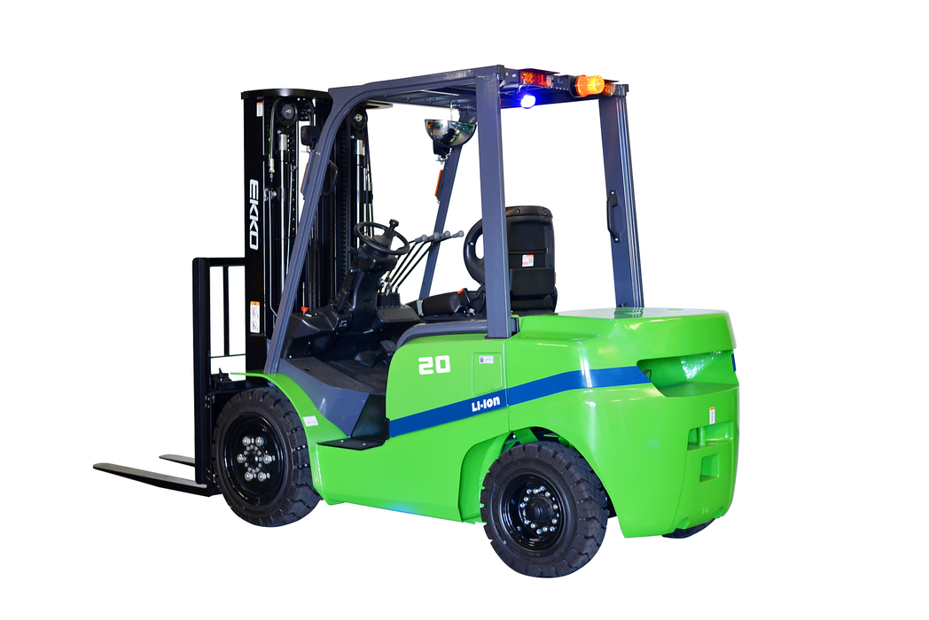 4 Wheel Electric Forklift | 4000 lbs Capacity | Raised Height 185'' | EKKO EK20GT-LI