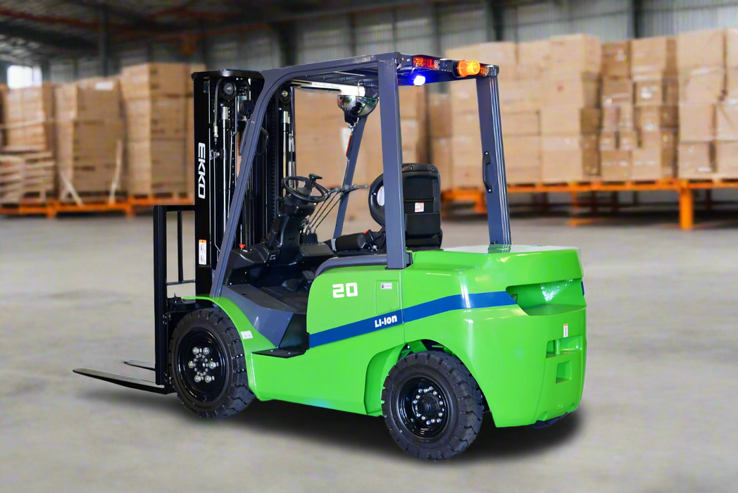 4 Wheel Electric Forklift | 4000 lbs Capacity | Raised Height 185'' | EKKO EK20GT-LI