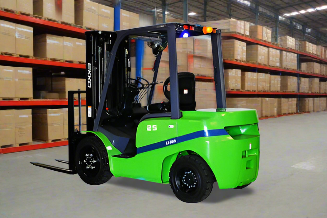 4 Wheel Electric Forklift | 5000 lbs Capacity | Raised Height 185'' | EKKO EK25GT-LI