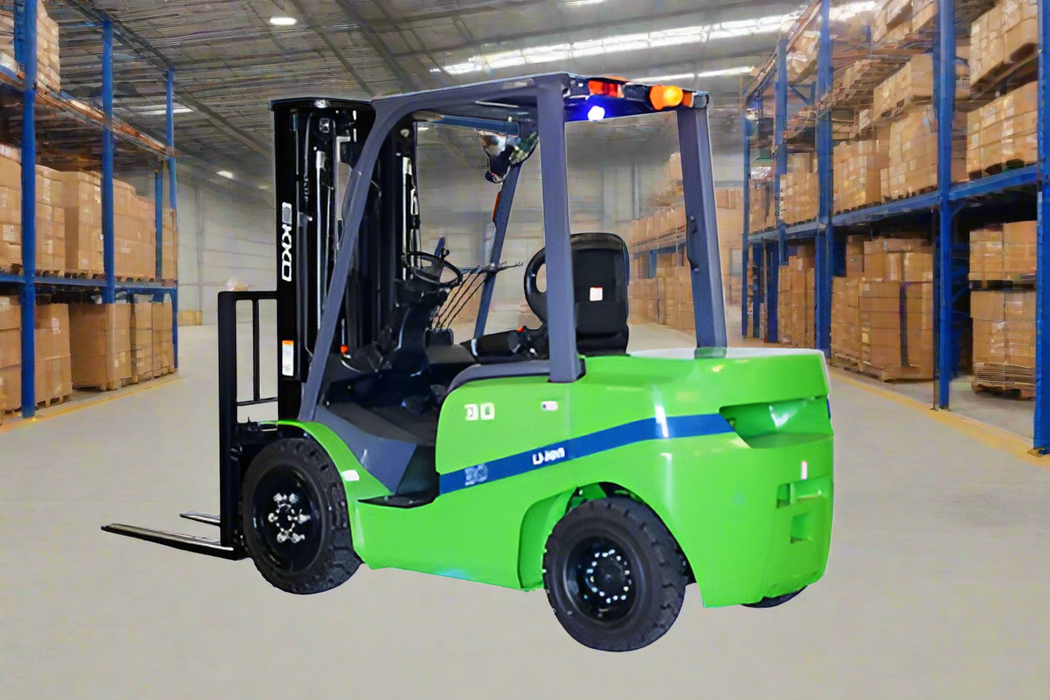 4 Wheel Electric Forklift | 6000 lbs Capacity | Raised Height 185'' | EKKO EK30GT-LI