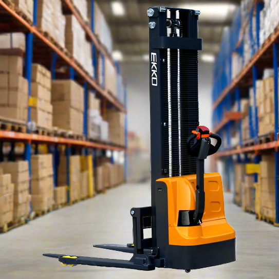 Electric Straddle Stacker | 2640 lbs Capacity | Lift Height 138'' | EK ...