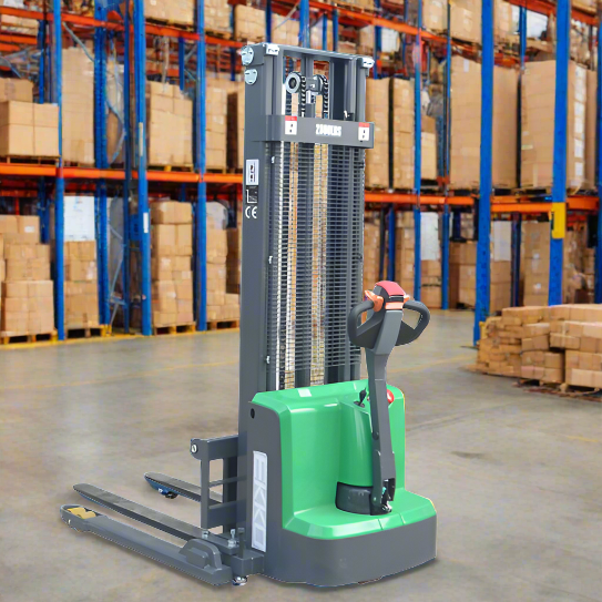 Electric Straddle Stacker | 2800 lbs Capacity | Lift Height 119'' | EK ...