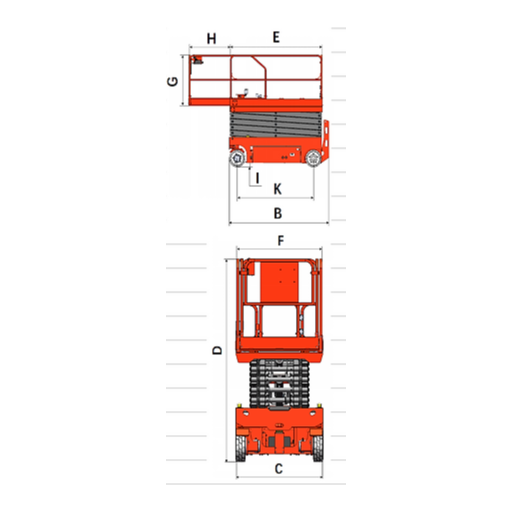 Scissor Lift | Aerial Work Platform | 700 lbs Capacity | Lift Height 32.8' (394") | EKKO ES100E