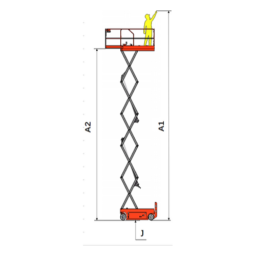 Scissor Lift | Aerial Work Platform | 700 lbs Capacity | Lift Height 39' (468") | EKKO ES120E