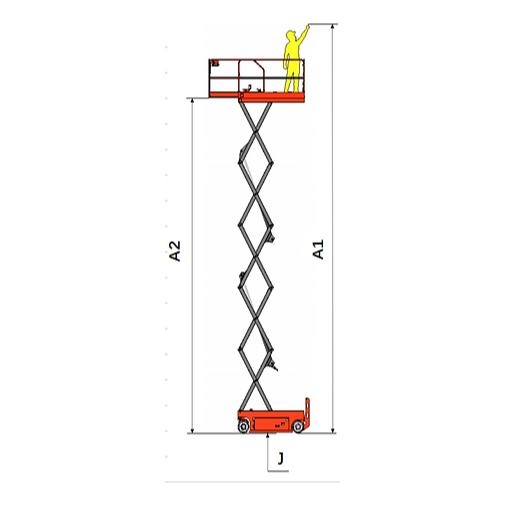 Scissor Lift | Aerial Work Platform | 506 lbs Capacity | Lift Height 19' (228") | EKKO ES60E