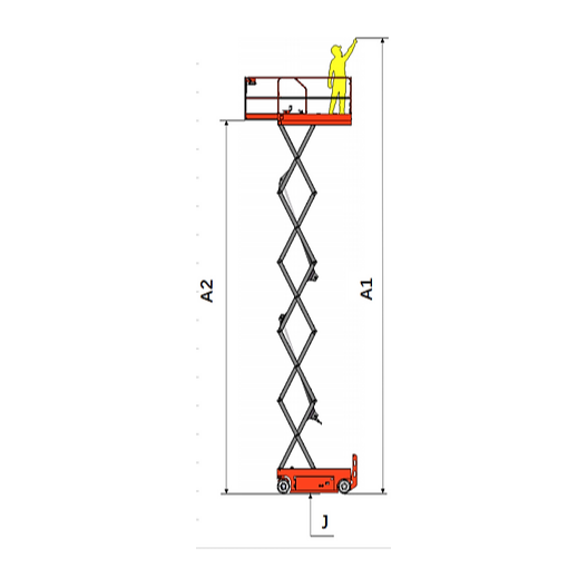 Scissor Lift | Aerial Work Platform | 990 lbs Capacity | Lift Height 26' (315") | EKKO ES80E