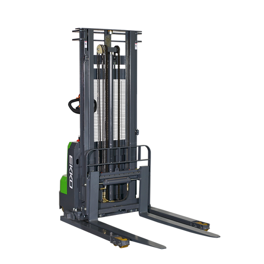 Lithium Straddle Stacker | 3000 lb. Cap.| 118" Height | EKKO EB14C-118Li