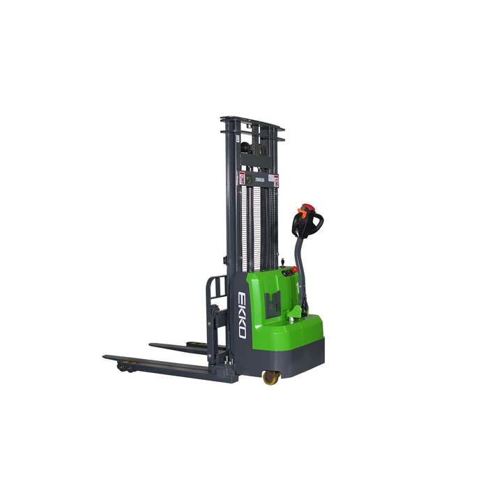 Lithium Straddle Stacker | 3000 lb. Cap.| 118" Height | EKKO EB14C-118Li