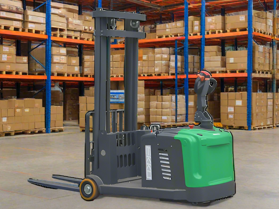 Counterbalanced Walkie Stacker | 3300 lbs Capacity | Raised Height 130'' | EKKO EK14S-130LI