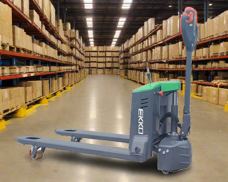 Full Electric Pallet Jack | 4000 lbs Capacity | Raised Height 7.8'' | EKKO EP18JNLI