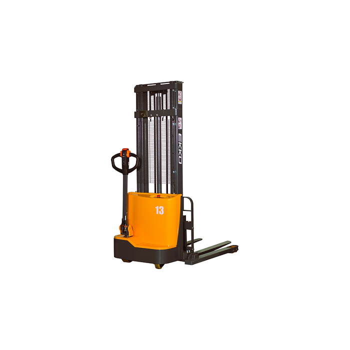 Full Powered Straddle Stacker | 2800 lb Cap. | 118" Height | EKKO EB13C-118