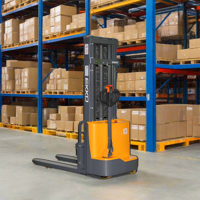 Full Powered Fork Over Stacker | 2800 lb Cap. | 118" Height | EKKO EB13CD