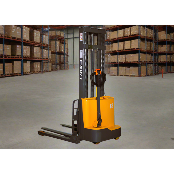 Full Powered Straddle Stacker | 2800 lb Cap. | 138" Height | EKKO EB13C-138