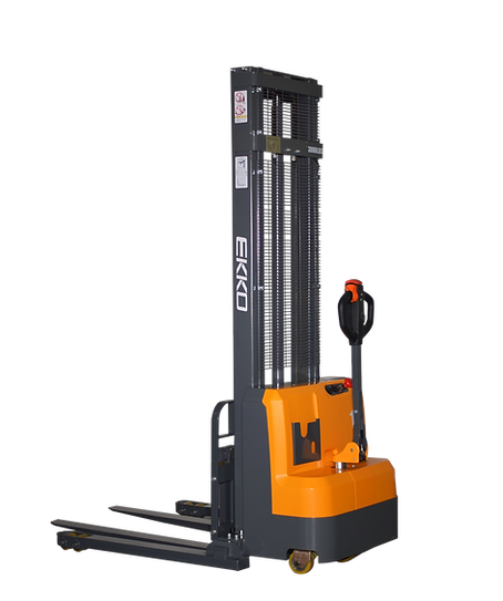 EKKO Full Powered Straddle Stacker 3000 lb Capacity 118" Height EB14C-118