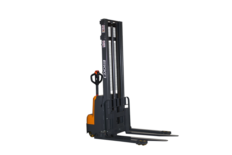 EKKO Full Powered Straddle Stacker 3000 lb Capacity 118" Height EB14C-118
