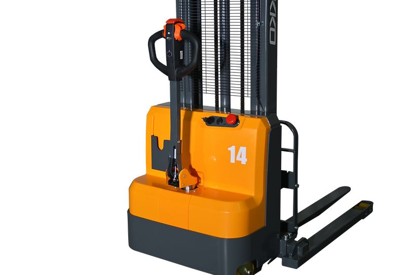 EKKO Full Powered Straddle Stacker 3000 lb. Capacity 145" Height EB14C-145