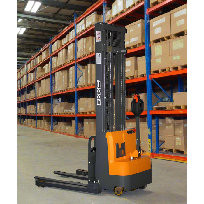 Full Powered Straddle Stacker | 3000 lb. Cap.| 138" Height | EKKO EB14C-138