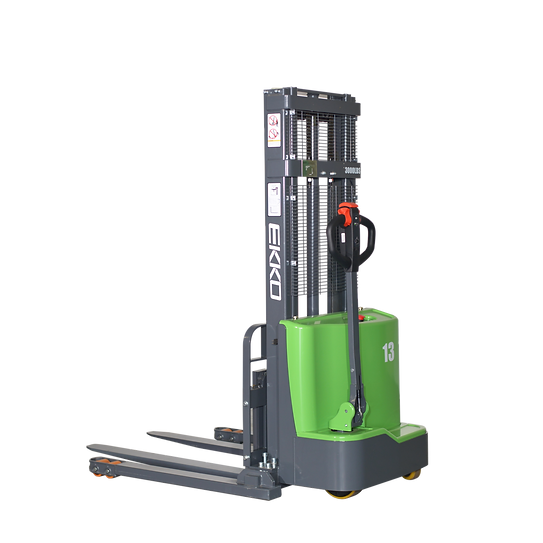 Lithium Straddle Stacker | 2800 lb. Cap.| 118" Height | EKKO EB13C-118LI