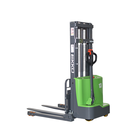 Lithium Straddle Stacker | 2800 lb Cap. | 98" Height | EKKO EB13C-98Li