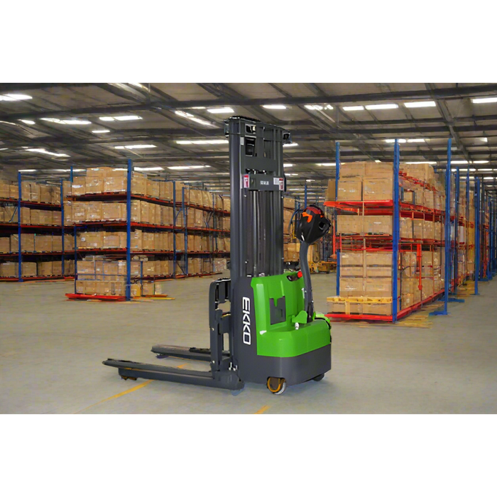 Lithium Straddle Stacker | 3000 lbs | 138'' Height| EKKO EB14CS-138Li