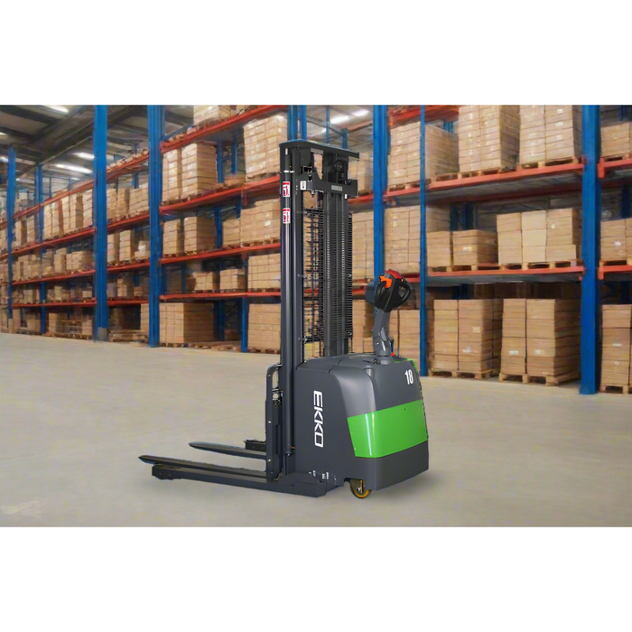 Lithium Straddle Stacker | 4000 lb. Cap.| 138" Height | EKKO EB18C-138Li