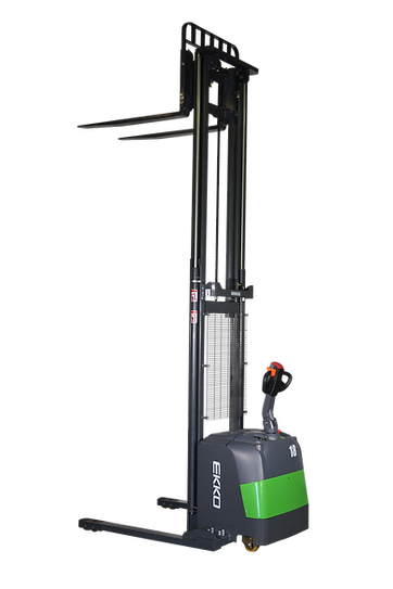 EKKO Lithium Straddle Stacker 4000 lb Capacity 145" Lift EB18C-145LI