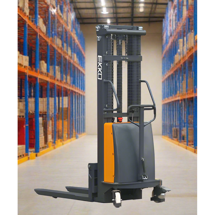 Fork-Over Stacker | Semi-Electric | 3300 lbs Capacity | 138" Height | EKKO EA15E