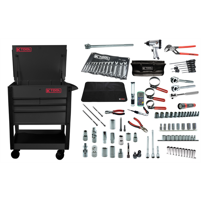 EZ Garage Automotive Bundle Kit Black Cart EZGAUTOKIT-BLK