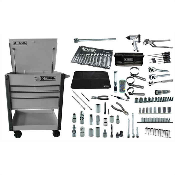EZ Garage Automotive Bundle Kit Grey Cart EZGAUTOKIT-GRY