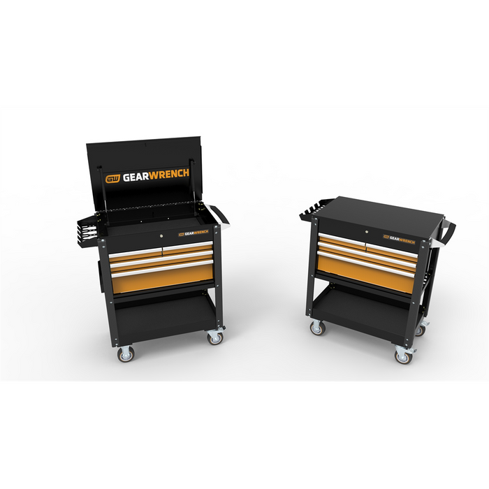 GearWrench 33'' 4 Drawer Black & Orange Utility Cart KDT83168