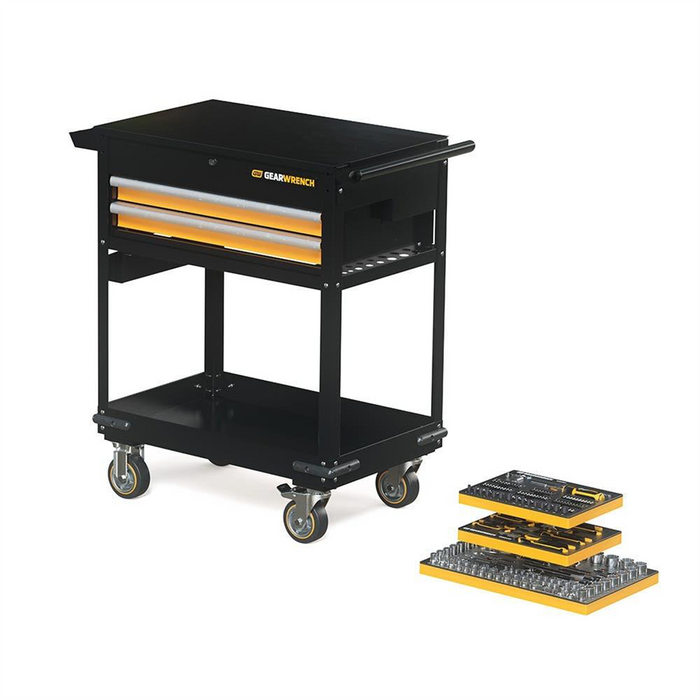 GearWrench Mechanics Tool Set in Modular Foam Trays With Storage Unit 194 Pieces KDTMEGAMOD194