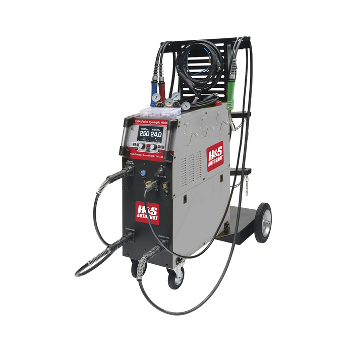 H&S AutoShot HSW-6550 Pulse MIG Welder 250 Amp with 42 Synergic MIG Programs and 3-Torch Drives HSW6550