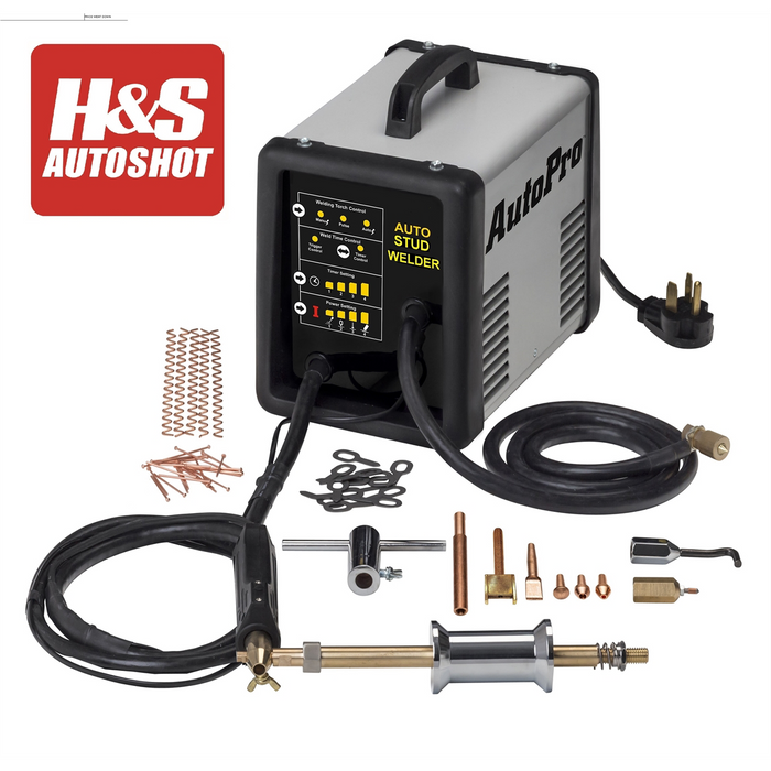 H&S AutoShot UNI-9500 Steel Dent Pulling Welder Multi-Function with Accessories HSA9500