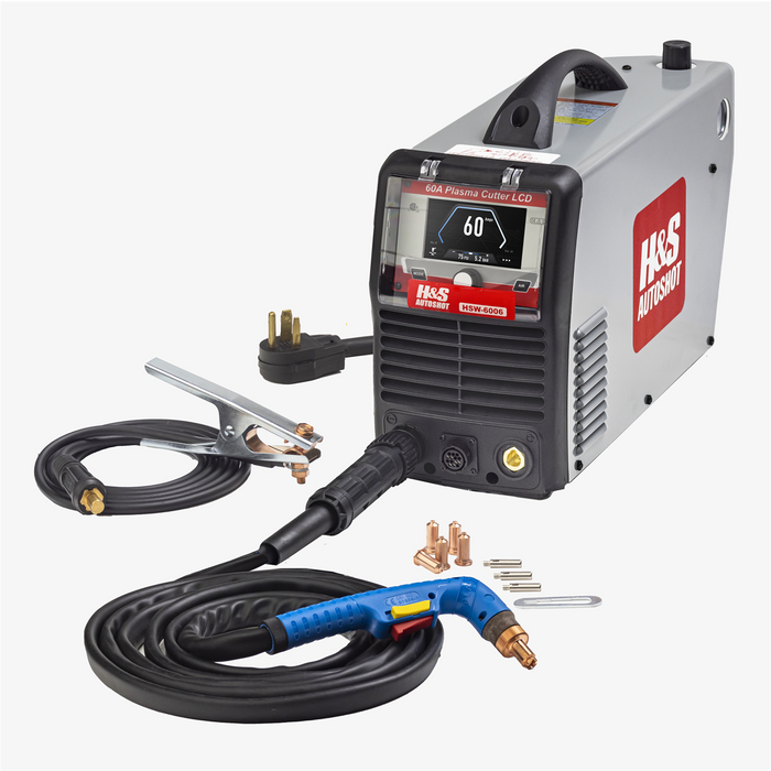 H&S AutoShot HSW-6006 Plasma Cutter 60 Amp LCD Inverter 3/4-inch Genuine Cut (208-240VAC) HSW6006