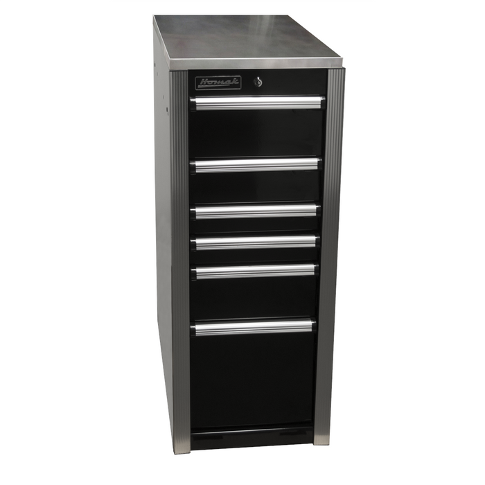 Homak Manufacturing HXL 6-Drawer Side Cabinet - Black HOMHX08015061