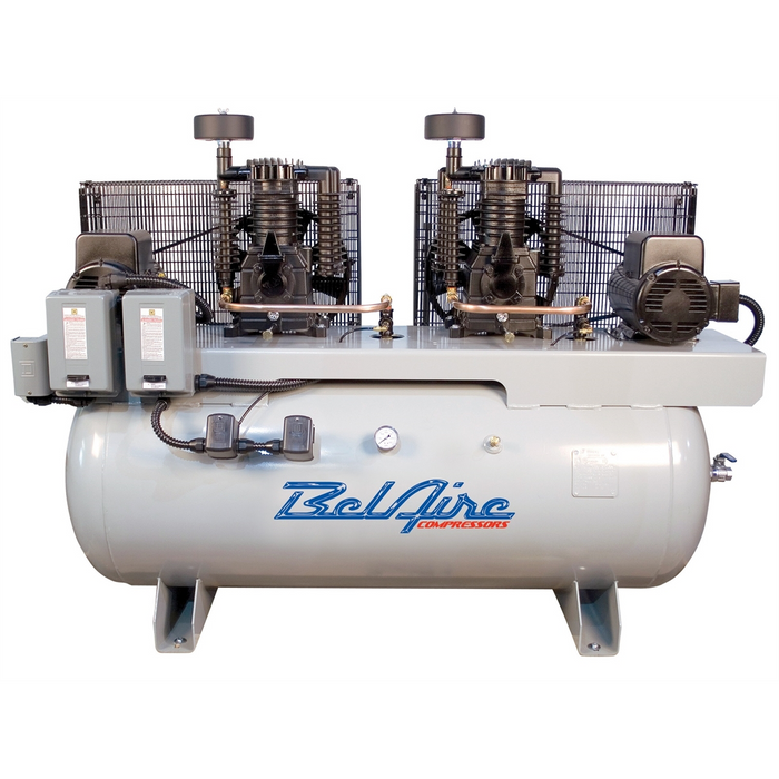 IMC (Belaire) 10hp 120 Gallon 1 Phase Cast Iron Duplex Compressor IMC4112D