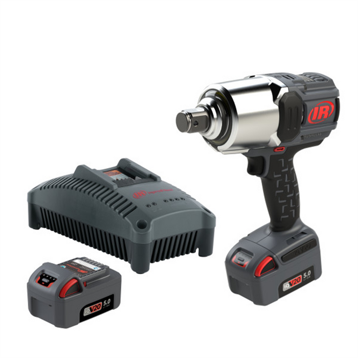 Ingersoll Rand 1" 20V Cordless Impact Wrench 2 Battery Kit, 2000 ft-lb Torque, Friction Ring, Pistol IRTW8191-K2