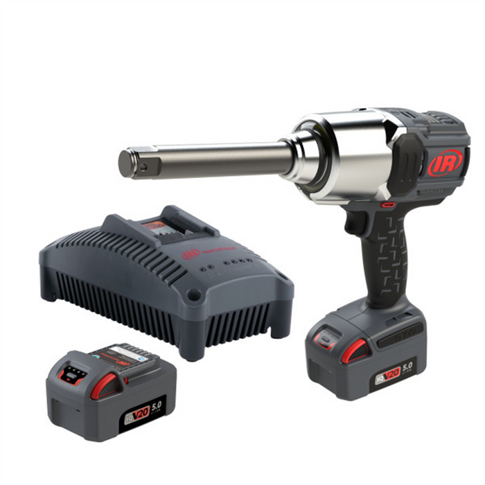 Ingersoll Rand 1" 20V Cordless Impact Wrench 2 Battery Kit, 2000 ft-lb Torque, 6" Extended Anvil, Friction Ring, Pistol IRTW8591-K2