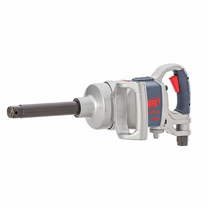 Ingersoll Rand 1'' Air Impact Wrench, 6'' Ext Anvil, 2100 ft-lb Torque, Friction Ring-Thru-hole Retainer, D-handle Inside Trigger IRT2850MAX-6