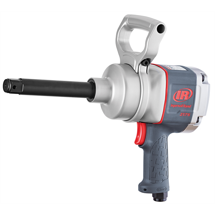 Ingersoll Rand 1'' Air Impact Wrench, 6'' Ext Anvil, 2000 ft-lb Torque, Thru-hole Retainer, Pistol IRT2175MAX-6