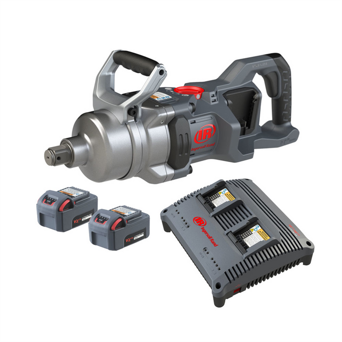 Ingersoll Rand 1'' 20V Cordless Impact Wrench 2 Battery Kit, 2600 ft-lb Torque, Friction Ring-Thru-hole Retainer, D-Handle IRTW9491-K2E