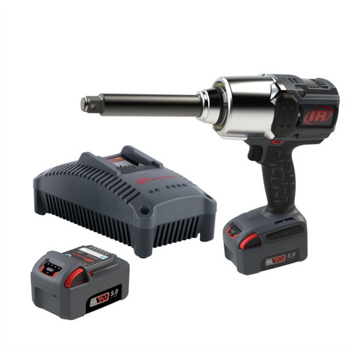 Ingersoll Rand 3/4" 20V Cordless Impact Wrench 2 Battery Kit, 2000 ft-lb Torque, 6" Extended Anvil, Friction Ring, Pistol IRTW8571-K2