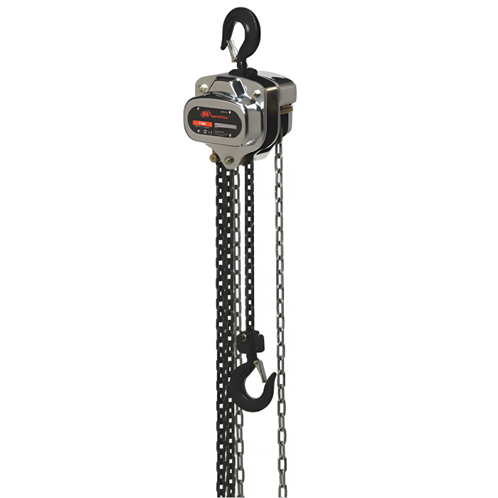 Ingersoll Rand SMB030-10-8V Manual Chain Hoist, 3 Ton Capacity, 10ft of Lift, 8ft Hand Chain Drop, Overload Protection IRTSMB030-10-8V