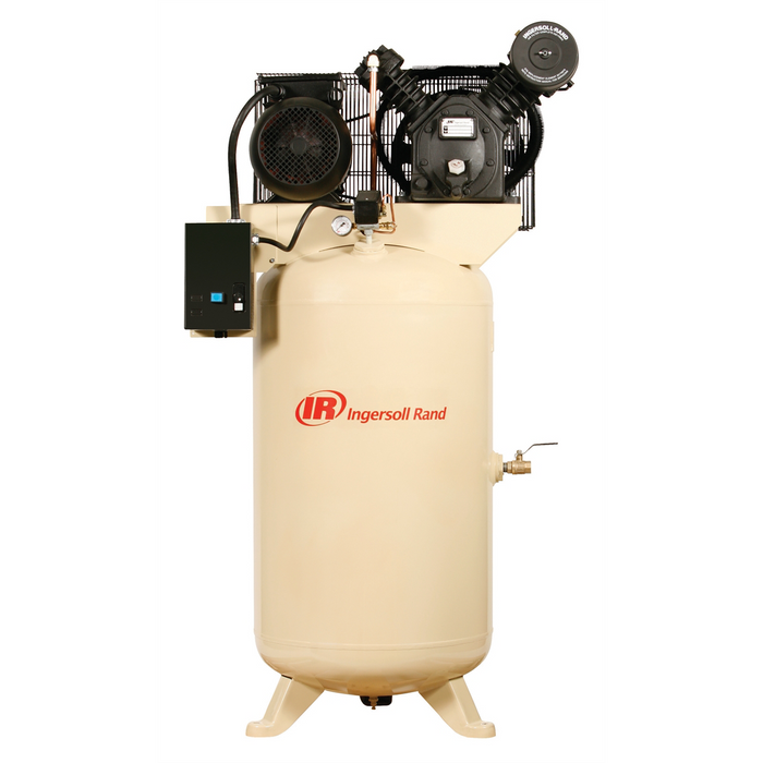 Ingersoll Rand Model 2475N7.5-V 7.5 hp Air Compressor With 80 gal/Vertical Tank IRT45465408