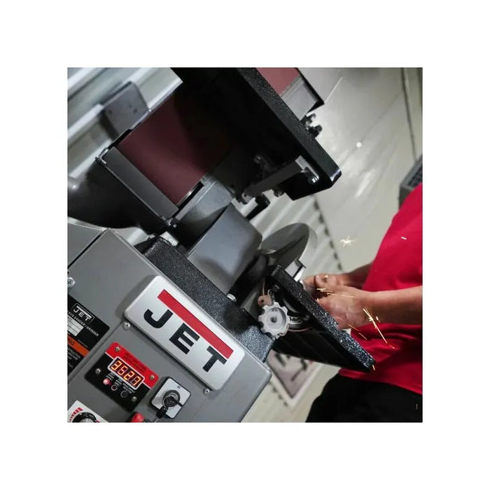 Finishing/Grinding Machine | 6'' x 48'' | Variables Speed Belt | 12'' Disc | JET JT1-112