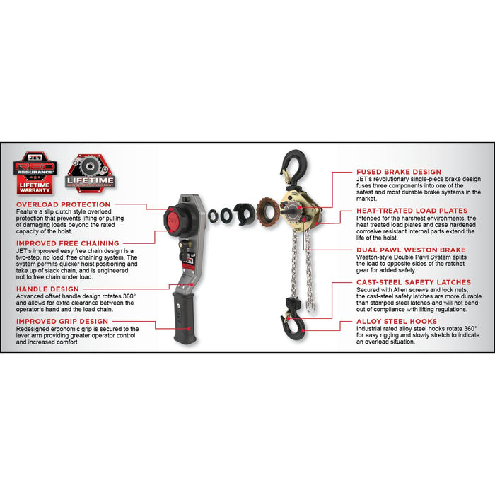 Lever Hoist | 9 Ton | 5' Lift | JET JT9-376700