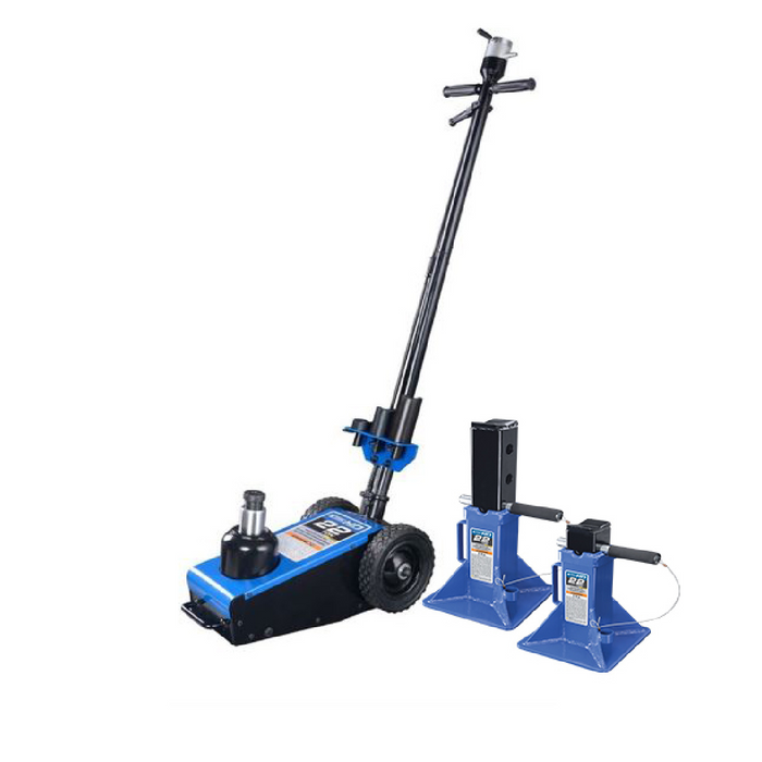 K Tool International 22 Ton Hydraulic Jack with 22 Ton HD Jack Stands KTI63194KIT1