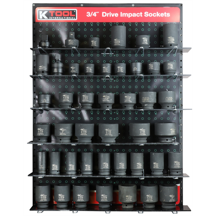 K Tool International 3/4" Impact Socket Display KTI0840