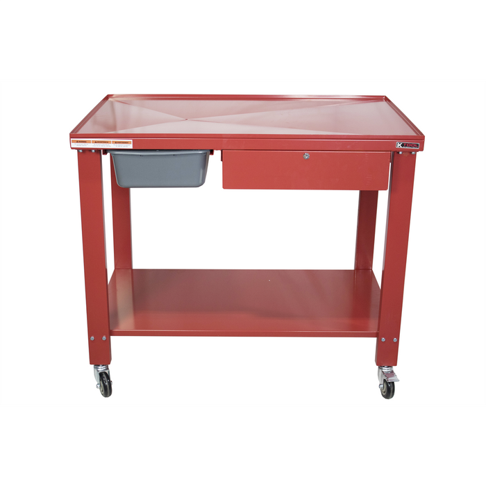 K Tool International 48 x 32'' Work Table Mobile Tear Down Cart KTI75109
